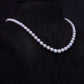 Grey Saltwater Japanese Akoya Pearls Grading Necklace, 7-8.5mm AAA Quality